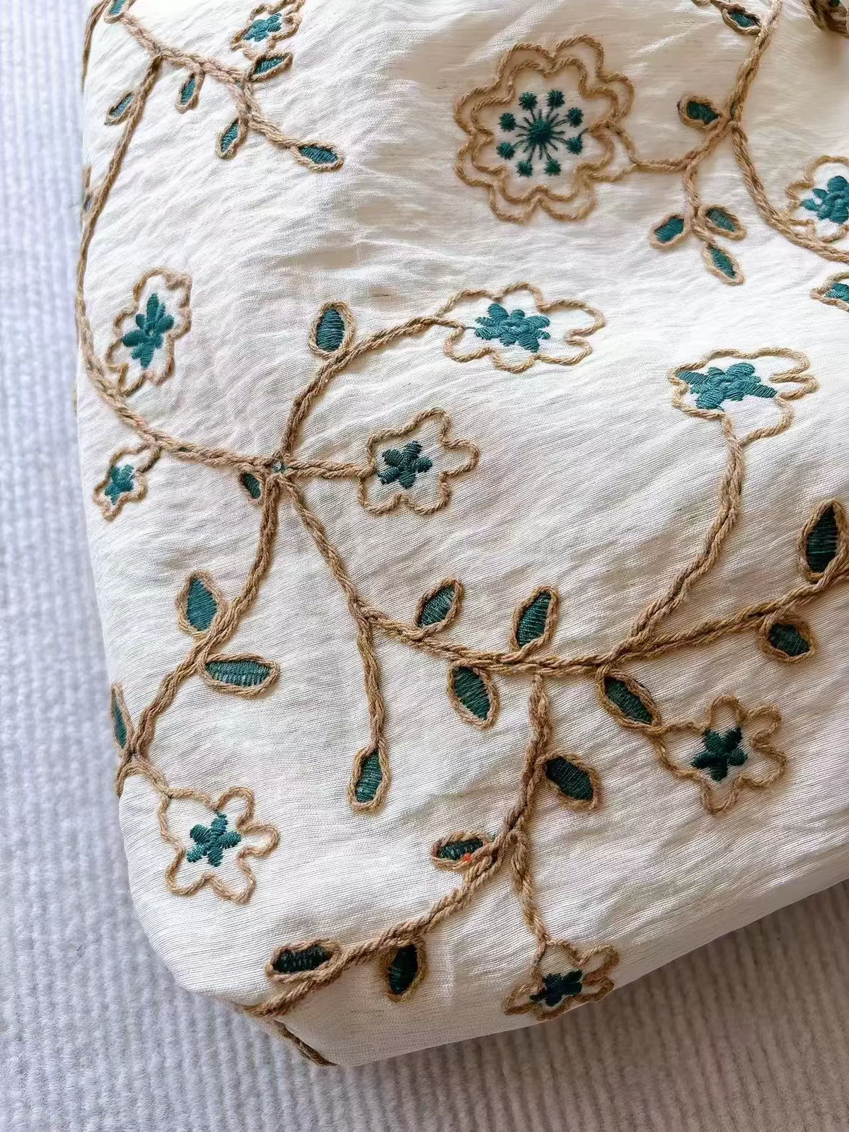 Handmade Floral Canvas Tote Bag - Image 5