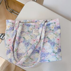 Handmade Floral Quilted Tote Bag