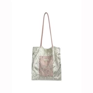 Vintage Floral Lace Canvas Tote Bag, Large Capacity Single Shoulder Handbag for Women